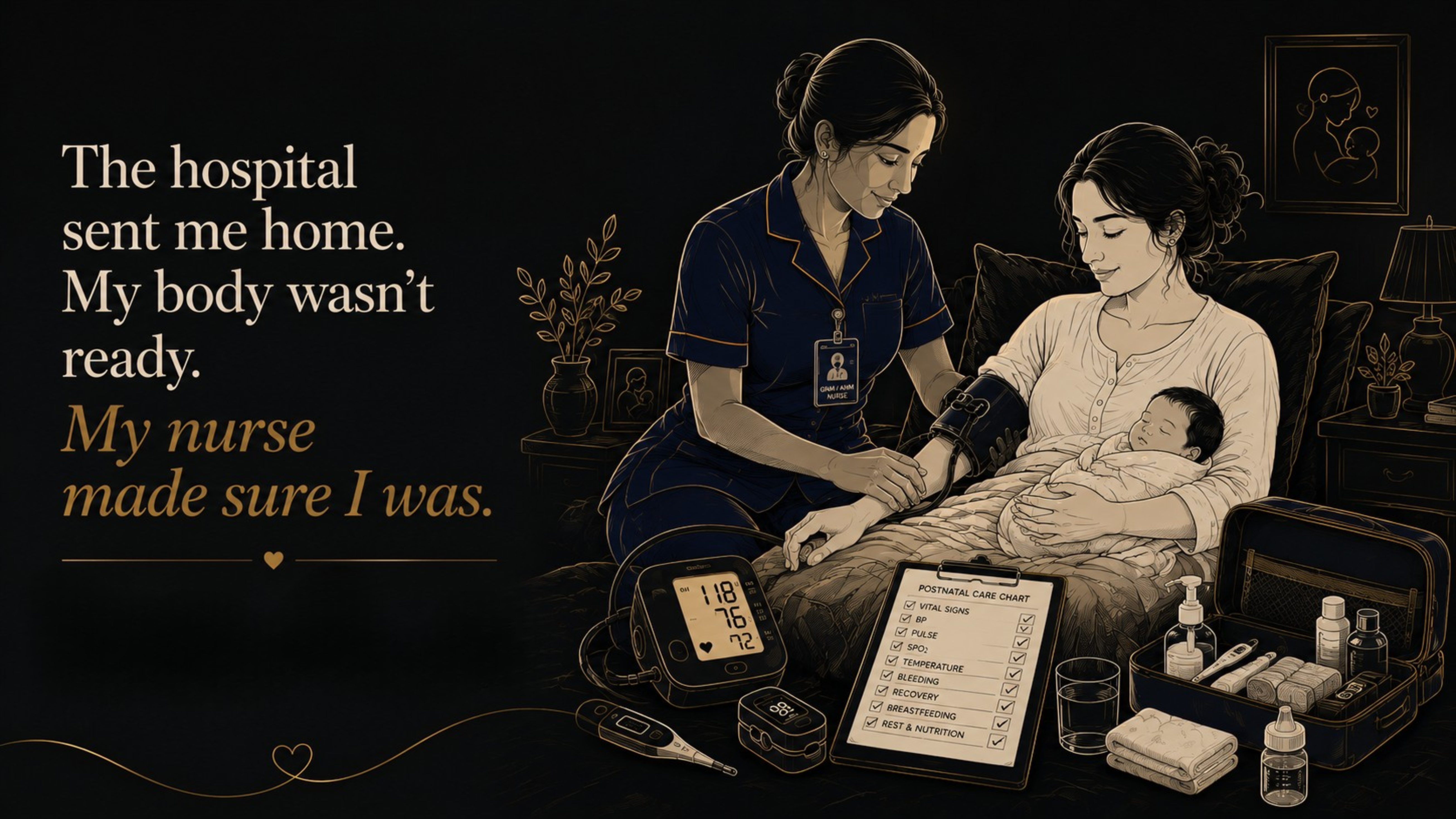The hospital sent me home. My body wasn't ready. My nurse made sure I was.